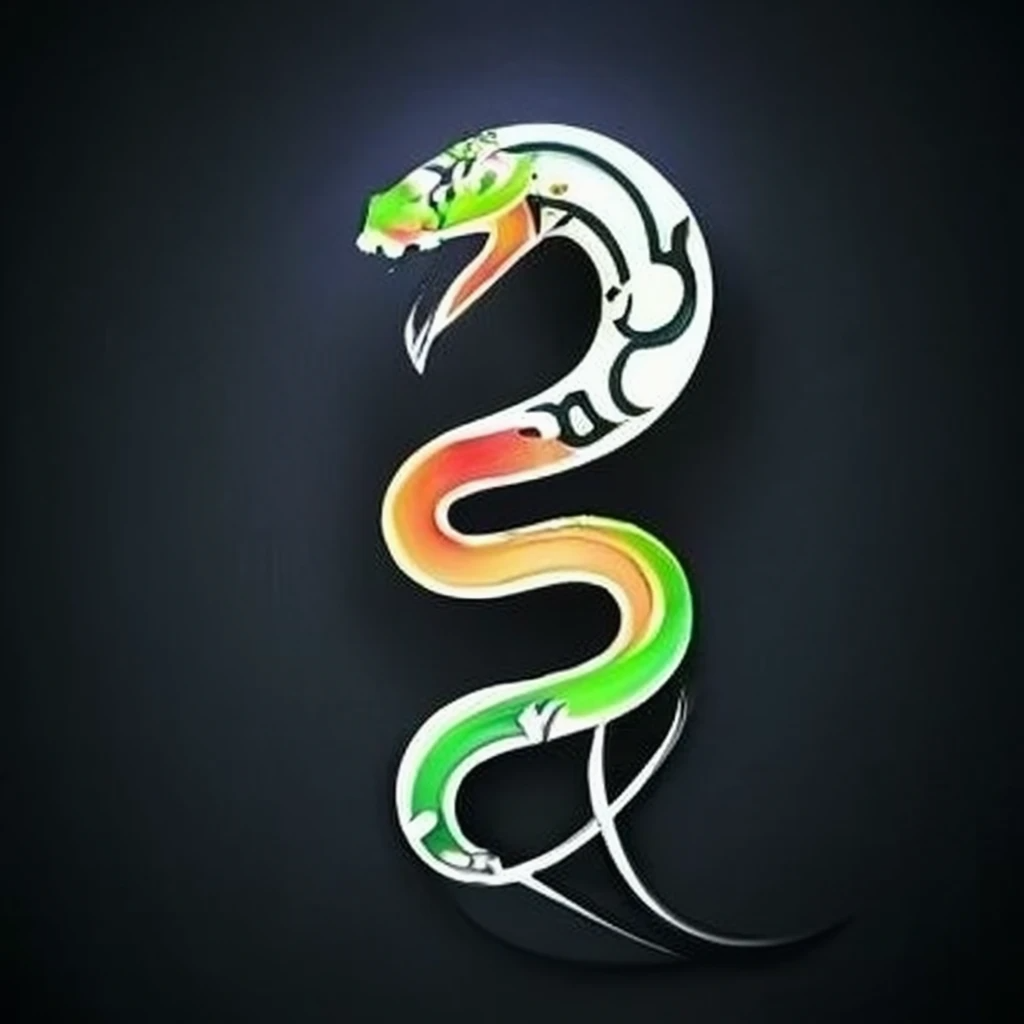 Snake tattoo tribal style