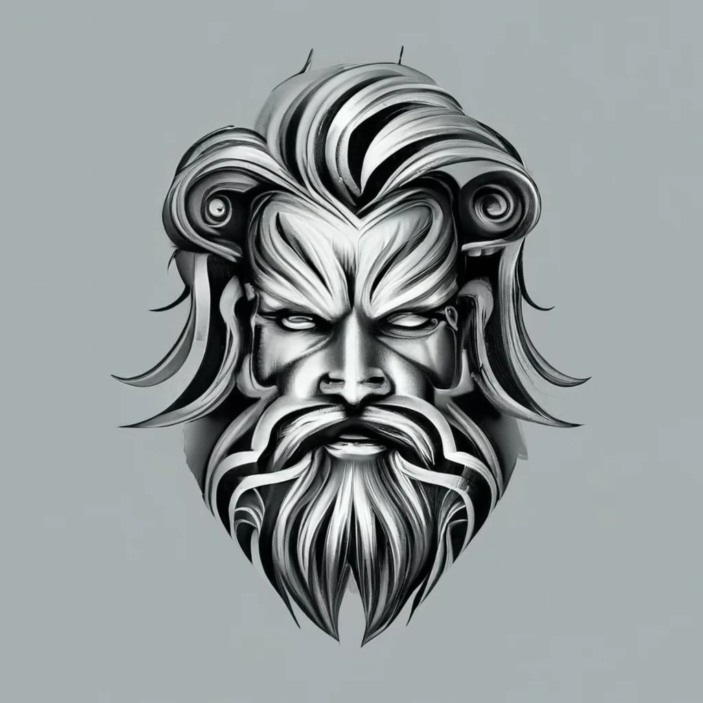 zeus tattoo tribal design